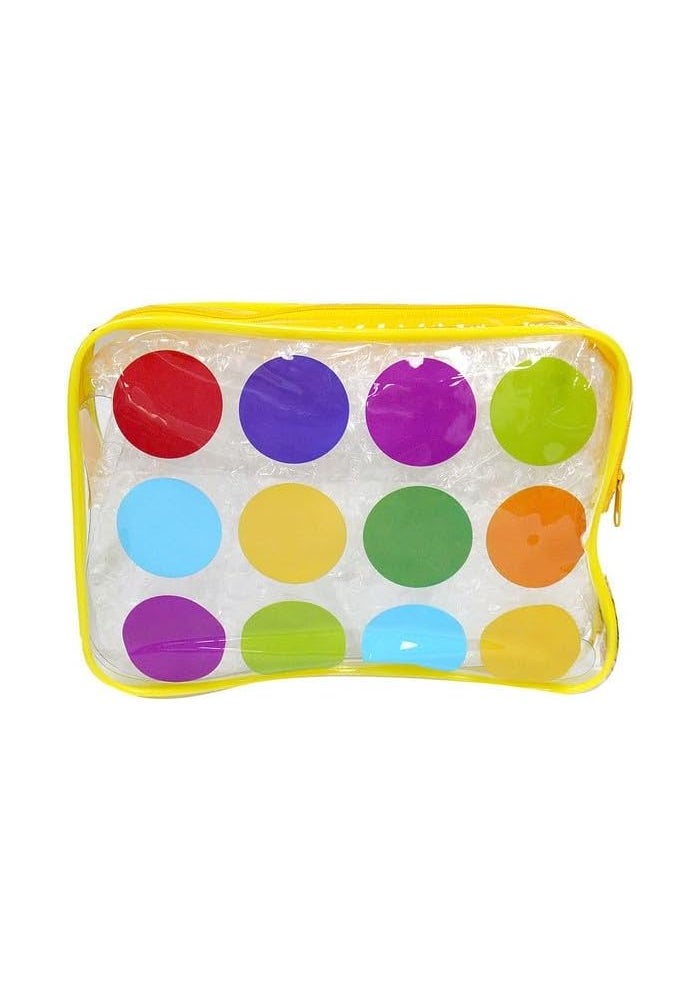 DAISO Mickey Mouse Vinyl Pouch with Gusset - Yellow/Polka Dot - Image 3